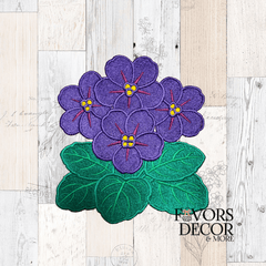 Patch - Delta Sigma Theta | African Violets Iron-on Patch - Favors Decor and More