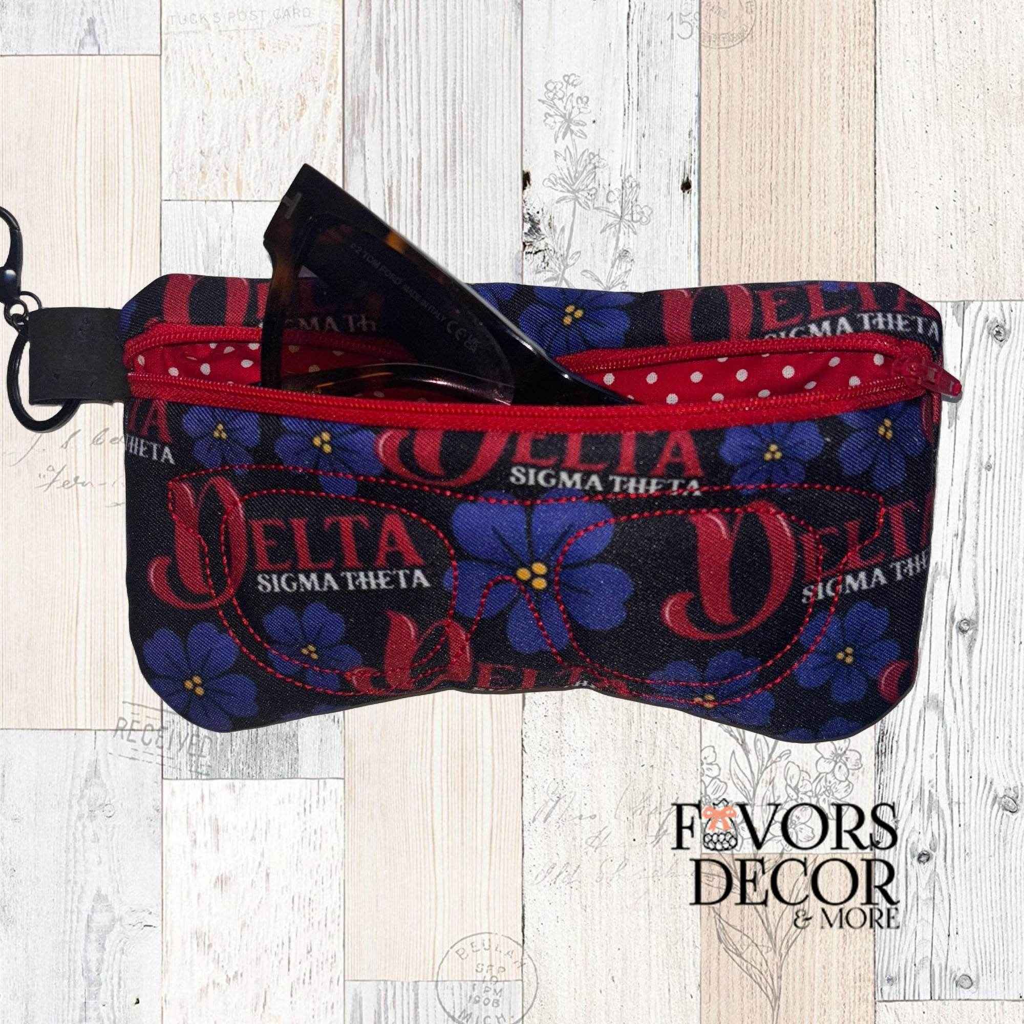 Eyeglasses Pouch | Delta Sigma Theta - DST and Violets - Favors Decor and More