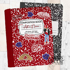 Composition Notebook Cover - Delta Sigma Theta® | Fabric Cover - Favors Decor and More
