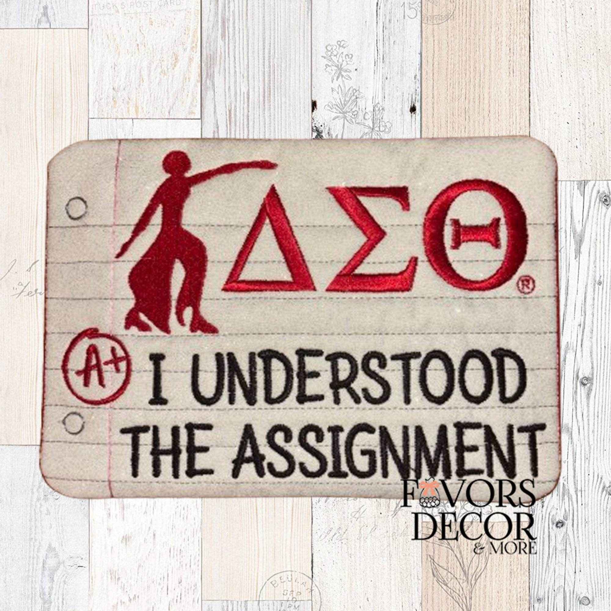 Mug Rug - Delta Sigma Theta | I Understood the Assignment - Favors Decor and More