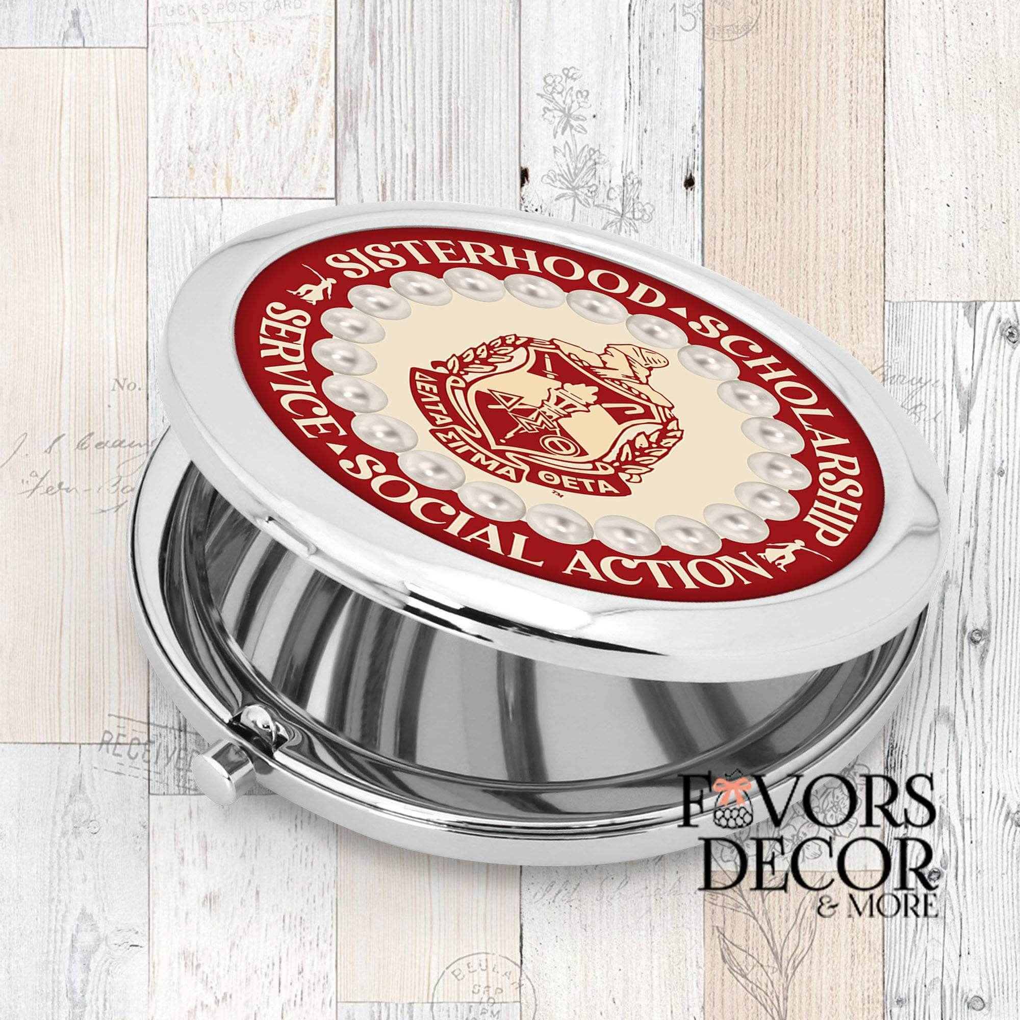 Compact Mirror - Delta Sigma Theta Sorority | Sorority Motto - Favors Decor and More