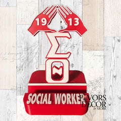 Delta Sigma Theta "1913 Hands" Phone Holder - Social Worker Edition