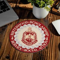 Mouse Pad - Delta Sigma Theta Sorority | Sorority Motto Sisterhood Scholarship Service Social Action - Favors Decor and More