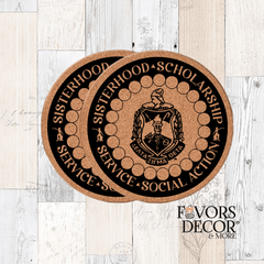 Cork Coasters - Delta Sigma Theta - Sorority Cork Drink Coasters for Home & Office Décor - Favors Decor and More
