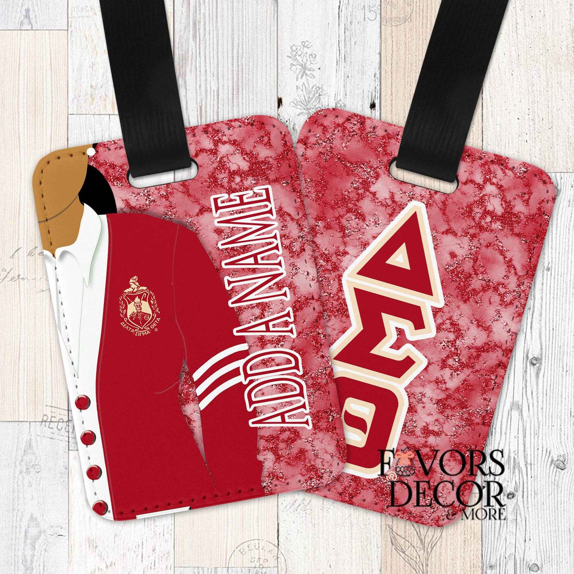 Luggage Tag - Delta Sigma Theta | Travel Tag with Free Personalization - Favors Decor and More