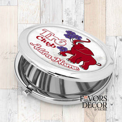 Compact Mirror - Delta Sigma Theta Sorority | Red Elephant Line Number Personalized - Favors Decor and More