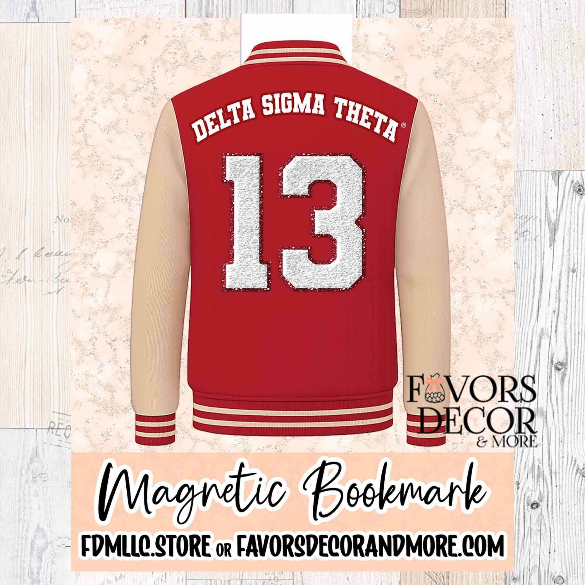 Magnetic Bookmark - Delta Sigma Theta | Varsity Line Jacket - Favors Decor and More