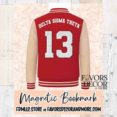 Magnetic Bookmark - Delta Sigma Theta | Varsity Line Jacket - Favors Decor and More