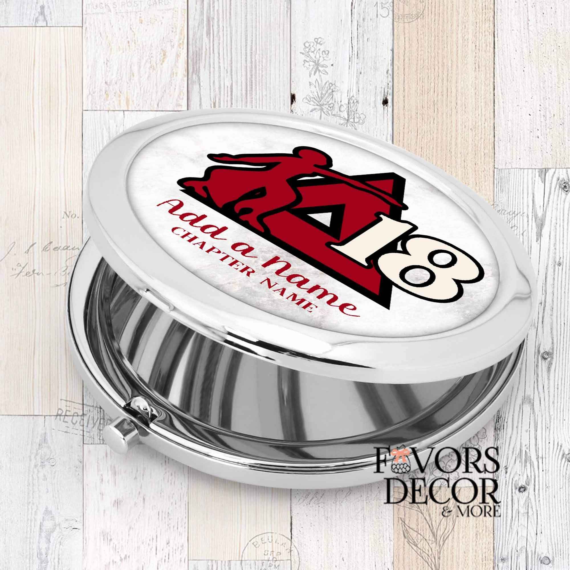 Compact Mirror - Delta Sigma Theta Sorority | Lady Fortitude Delta Line Number Personalized - Favors Decor and More