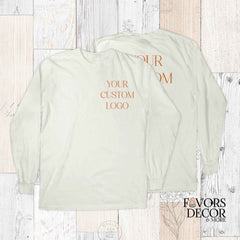 Custom Logo Long Sleeve Unisex T-Shirt - Personalized for Business and Group Events - Favors Decor and More