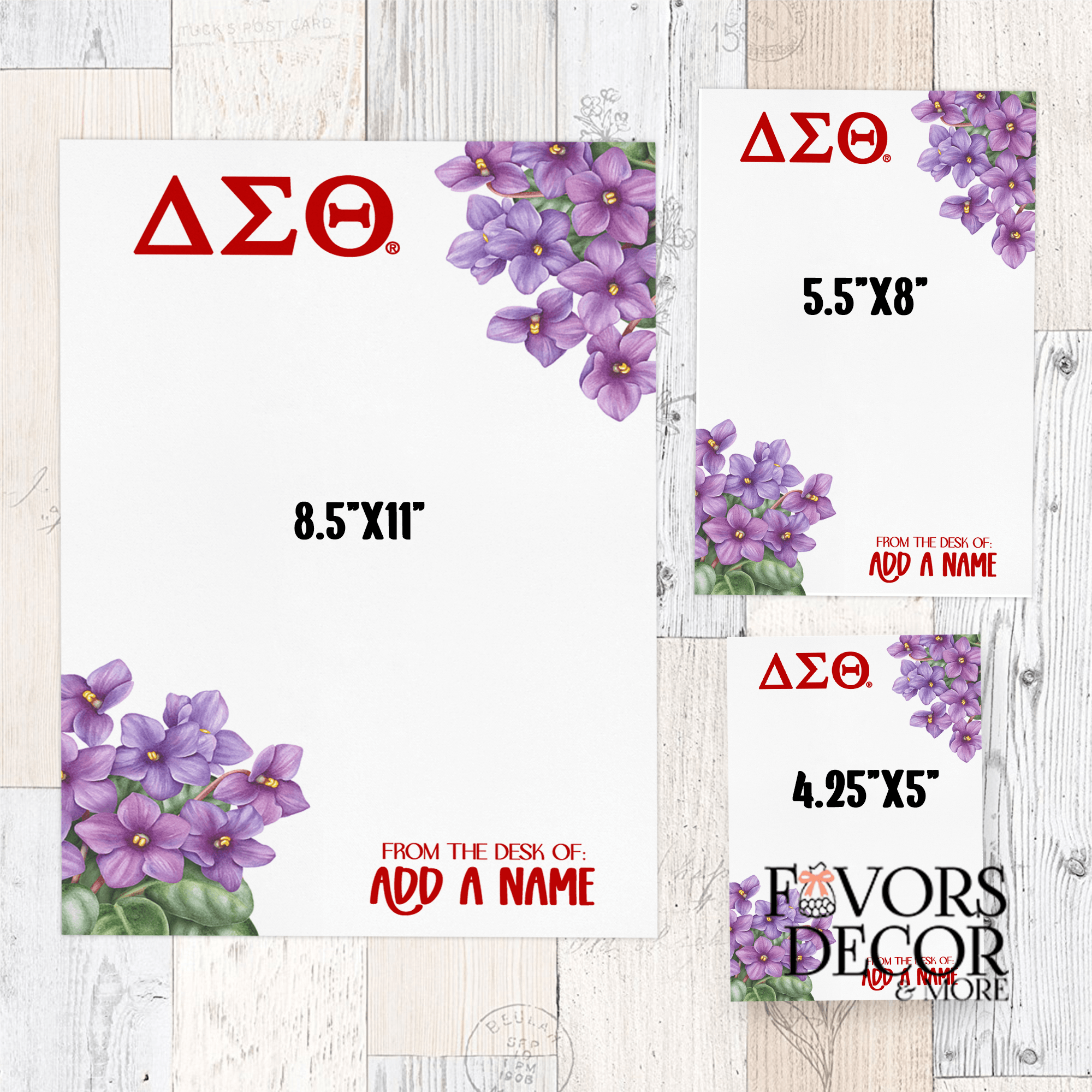 Notepad - Delta Sigma Theta | DST Violets - Favors Decor and More