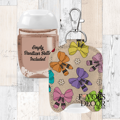 Hand Sanitizer Holder β Custom Printed Glitter Fabric Includes Empty Bottle - Favors Decor and More