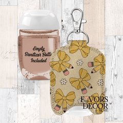 Hand Sanitizer Holder β Custom Printed Glitter Fabric Includes Empty Bottle - Favors Decor and More