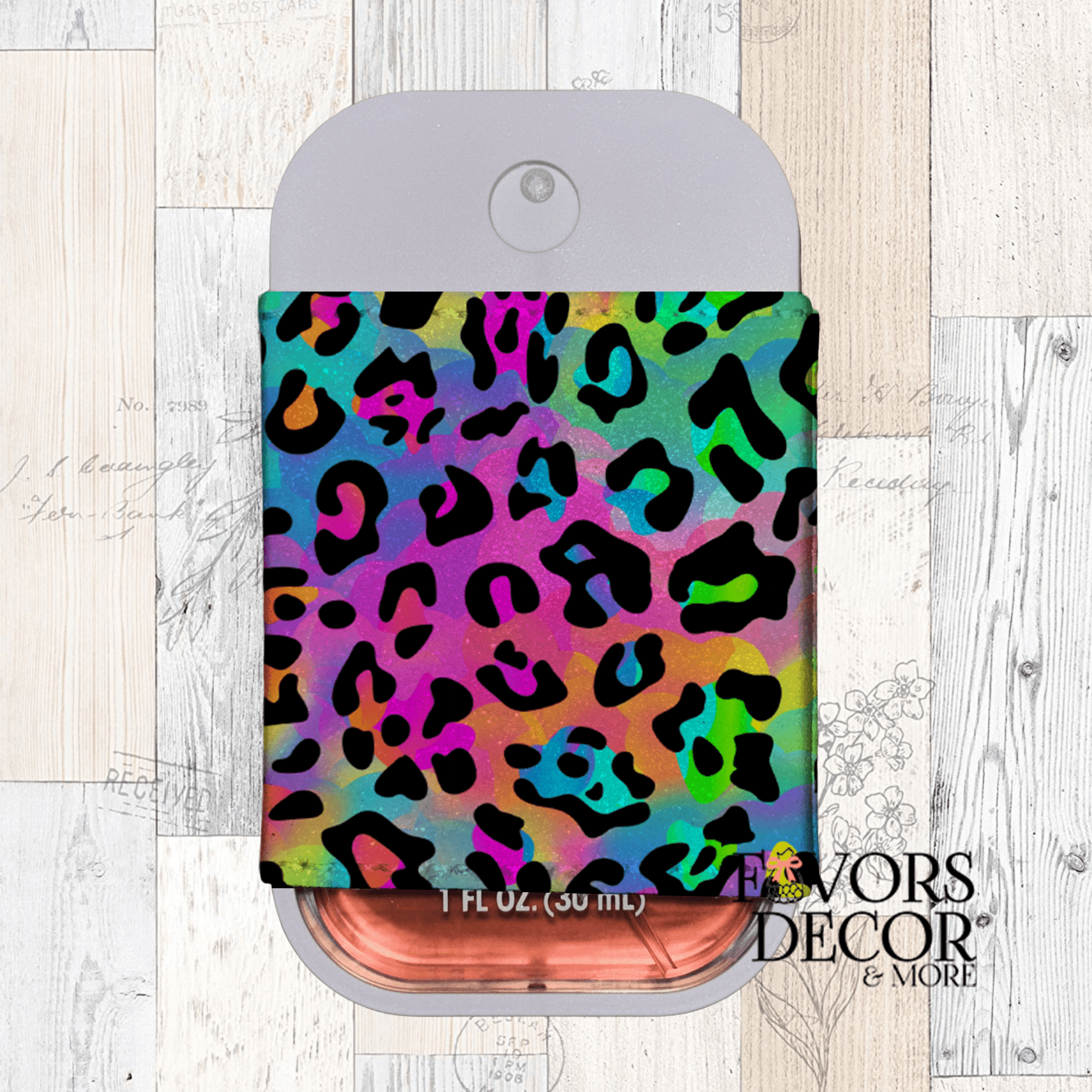 Spray Sanitizer Holder - Rainbow Safari - Favors Decor and More