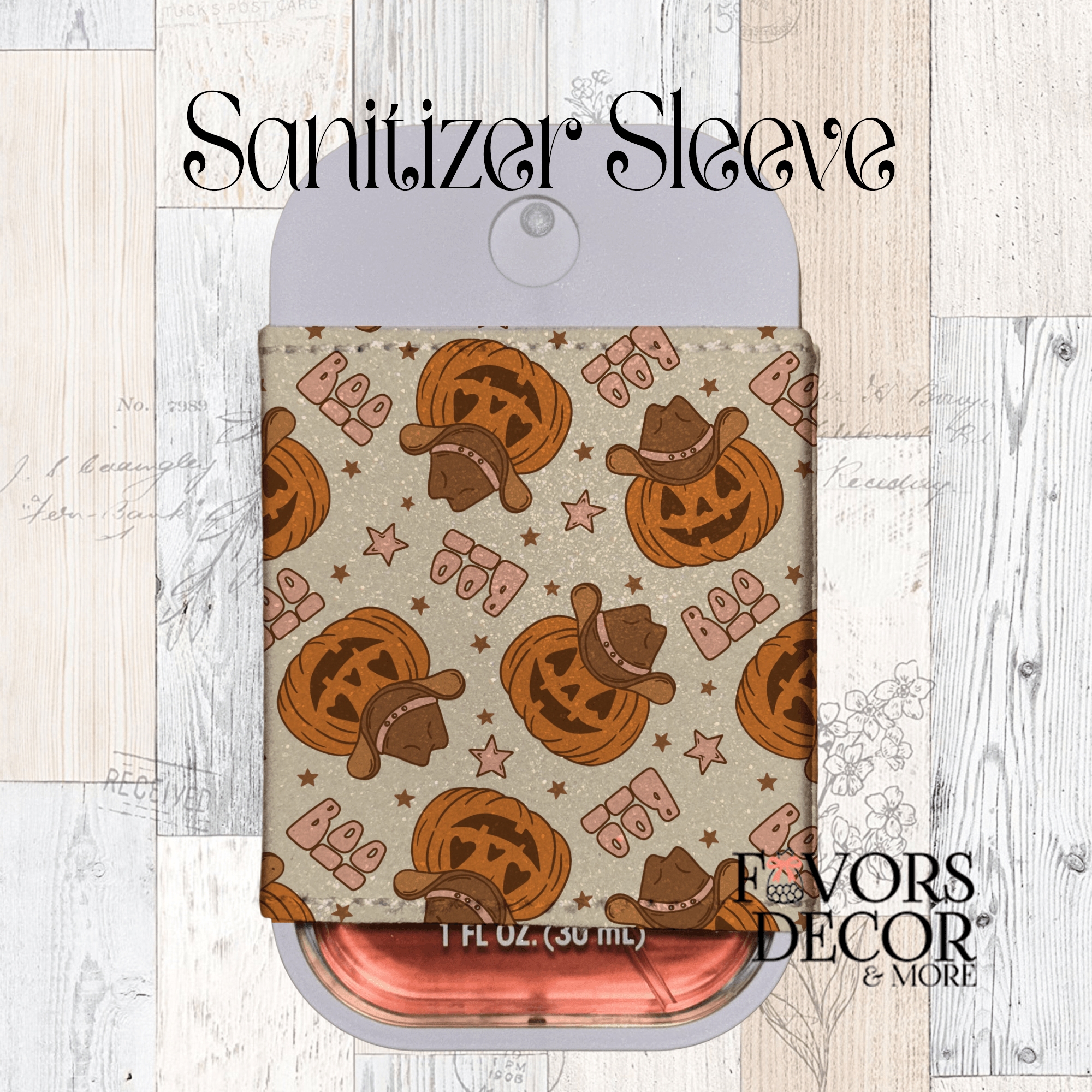 Spray Sanitizer Holder - Howdy Pumpkins - Favors Decor and More