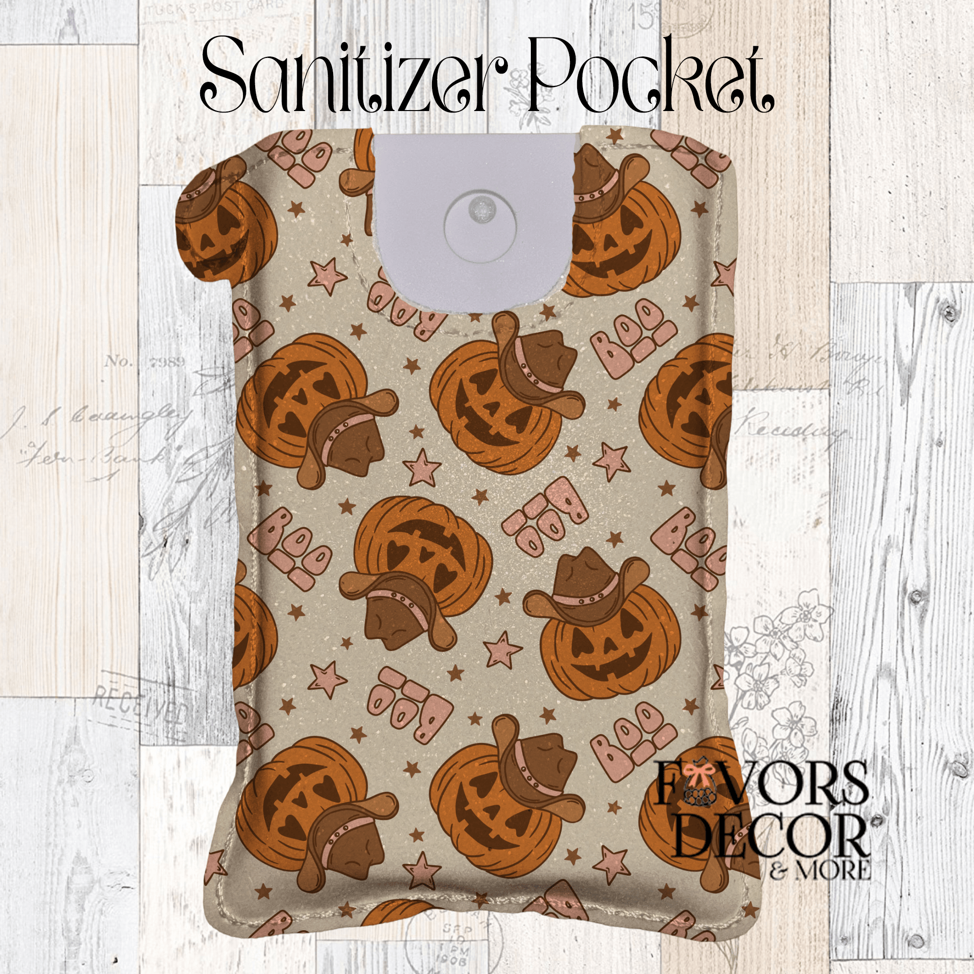Spray Sanitizer Holder - Howdy Pumpkins - Favors Decor and More