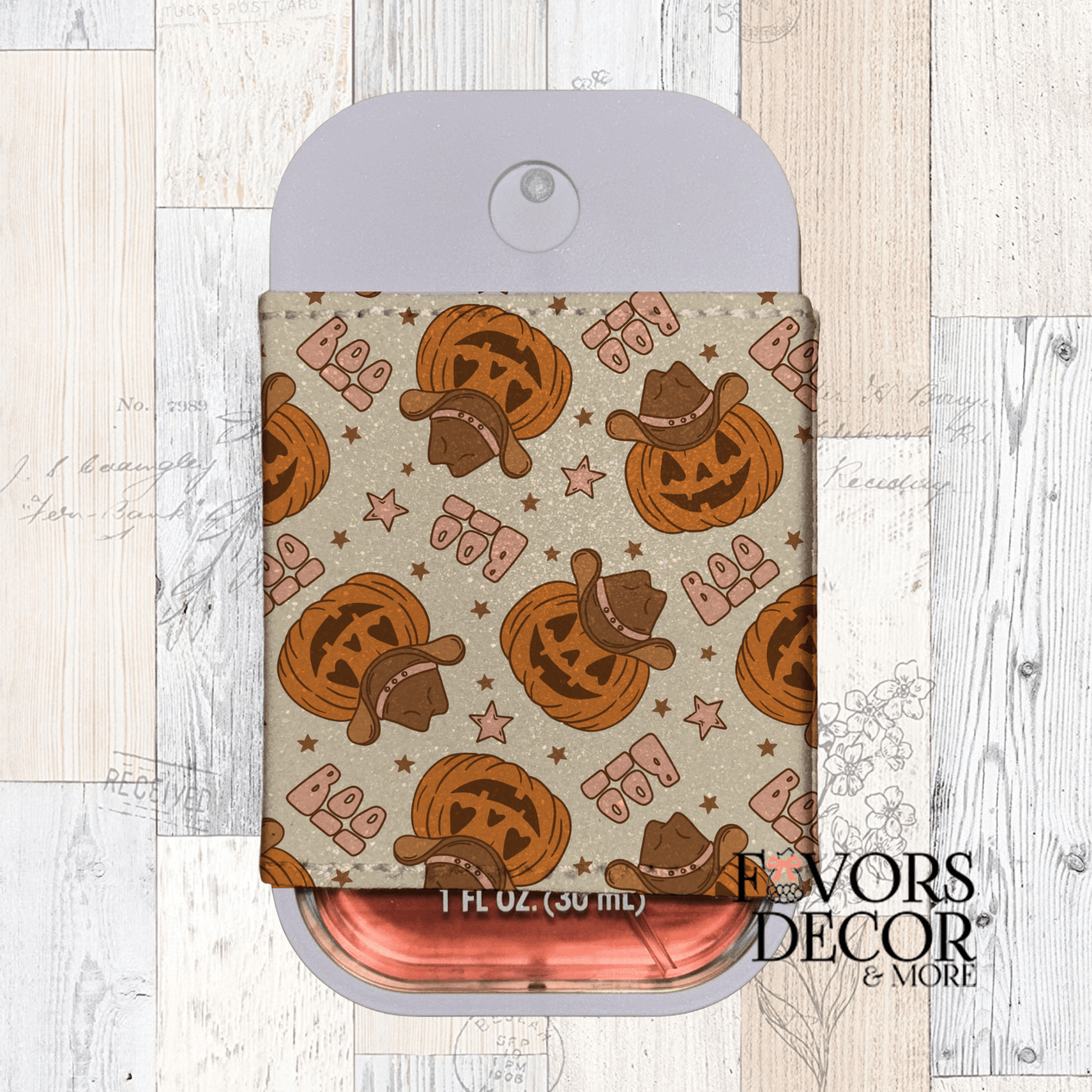 Spray Sanitizer Holder - Howdy Pumpkins - Favors Decor and More