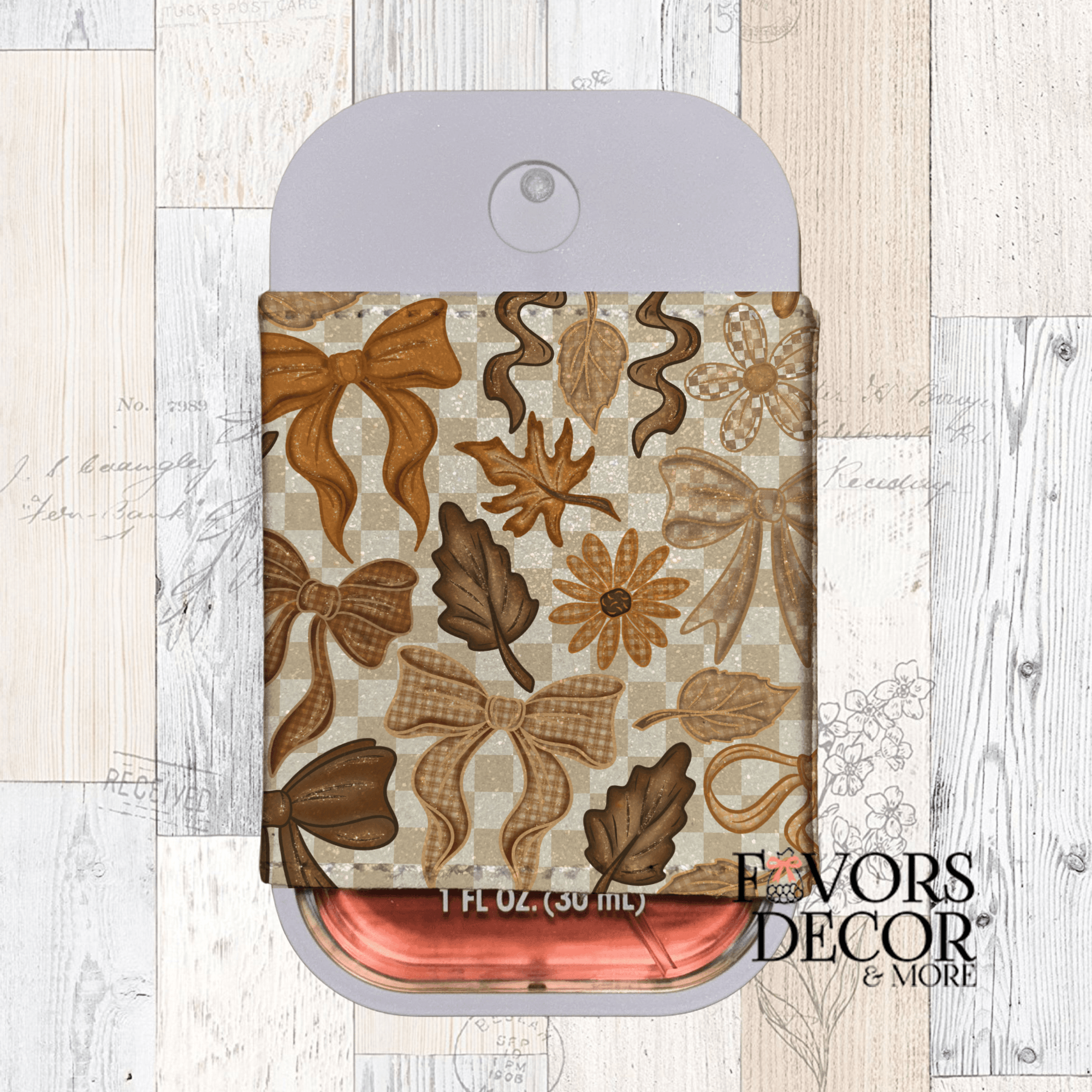 Spray Sanitizer Holder - Harvest Ties - Favors Decor and More