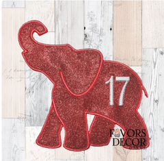 Iron on Patch - Delta Sigma Theta - Glitter Elephant Iron-On Patch – 5" or 7" Sizes