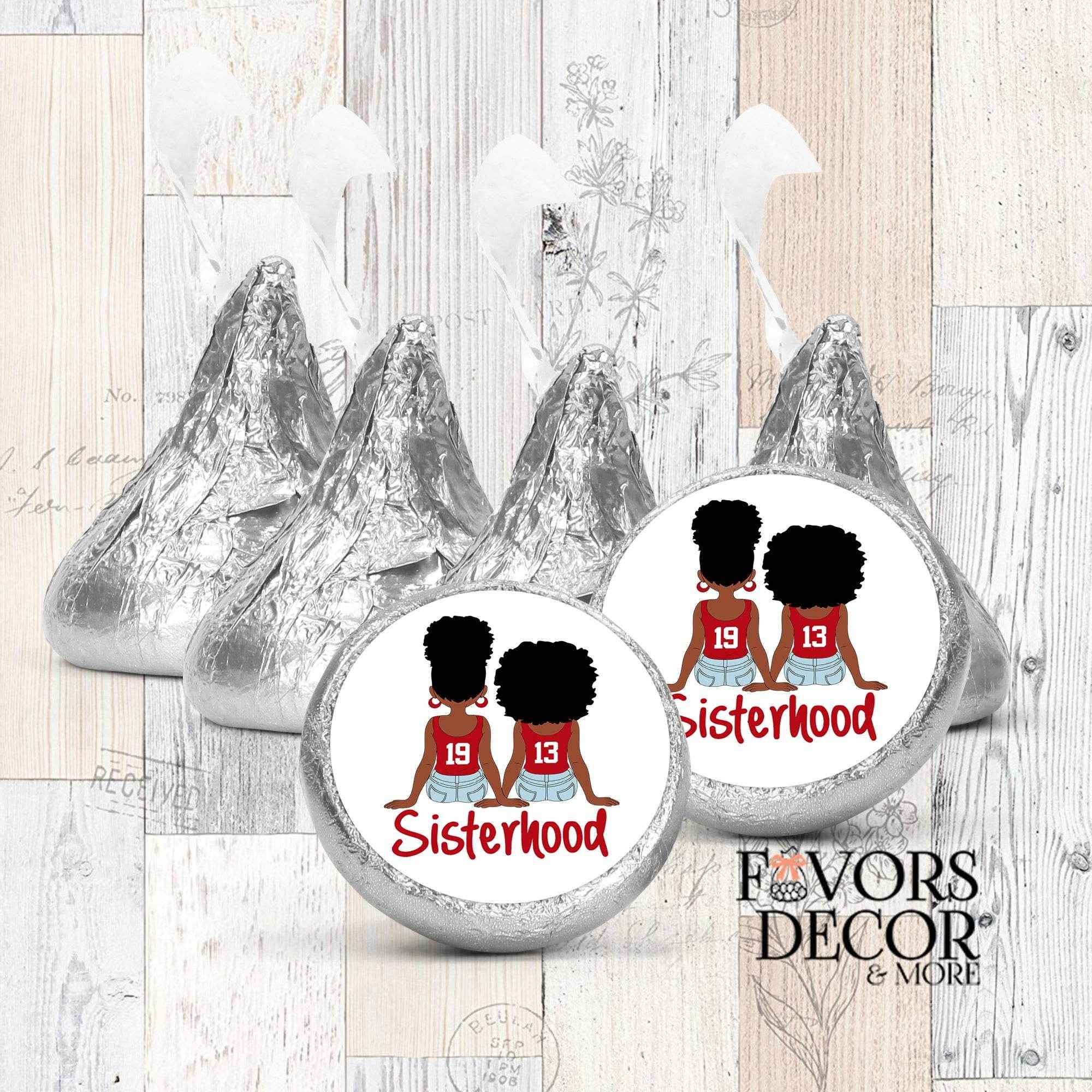 Labels - Mint Candy, Chocolate Kisses - Delta Sigma Theta | 1913 Sisterhood 88 per sheet - Favors Decor and More