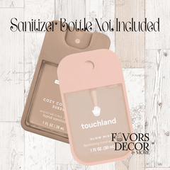 Spray Sanitizer Holder - Violets and Delta Greek Letters - Favors Decor and More