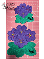 Patch - Delta Sigma Theta | African Violets Iron-on Patch - Favors Decor and More