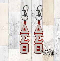 Zipper Pull - Delta Sigma Theta - Greek Letters - Favors Decor and More