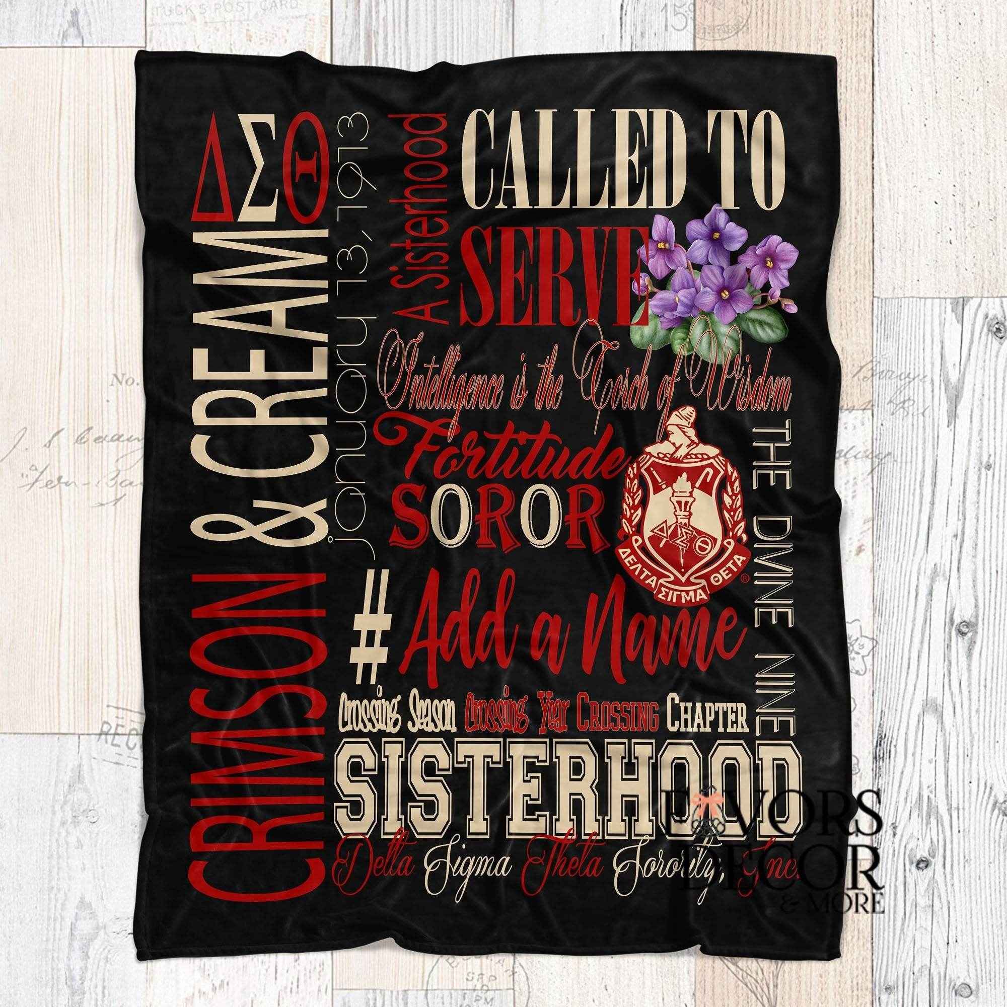Blanket - Delta Sigma Theta Sorority | Subway Art Personalized Throw Blanket (Copy)
