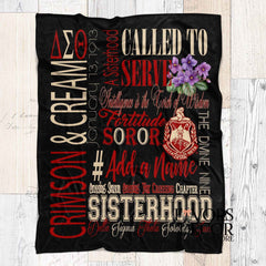 Blanket - Delta Sigma Theta Sorority | Subway Art Personalized Throw Blanket (Copy)