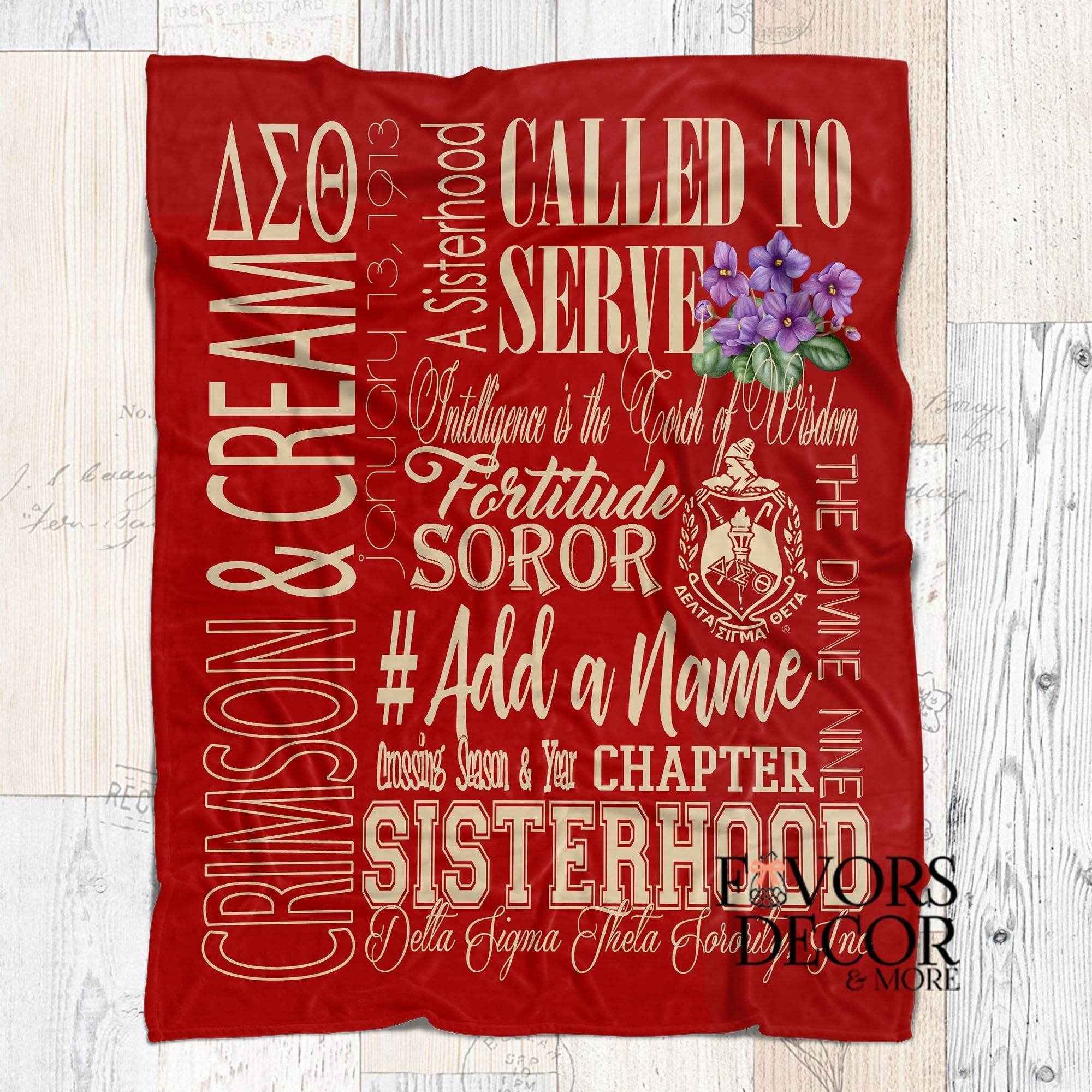 Blanket - Delta Sigma Theta Sorority | Subway Art Personalized Throw Blanket (Copy)