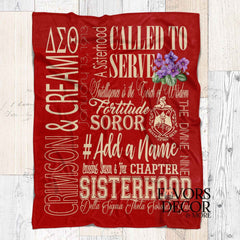 Blanket - Delta Sigma Theta Sorority | Subway Art Personalized Throw Blanket (Copy)