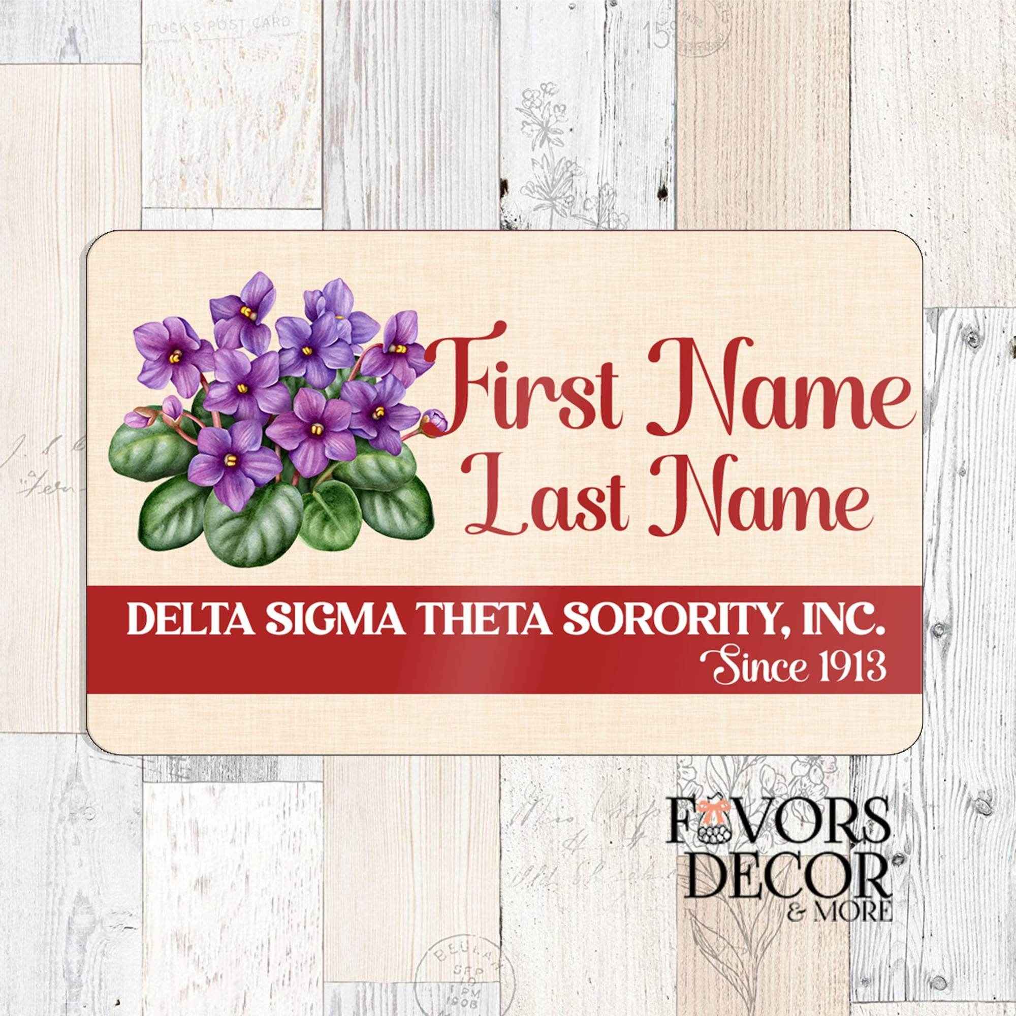 Name Badge Delta Sigma Theta Sorority | Design IV Personalzied - Favors Decor and More