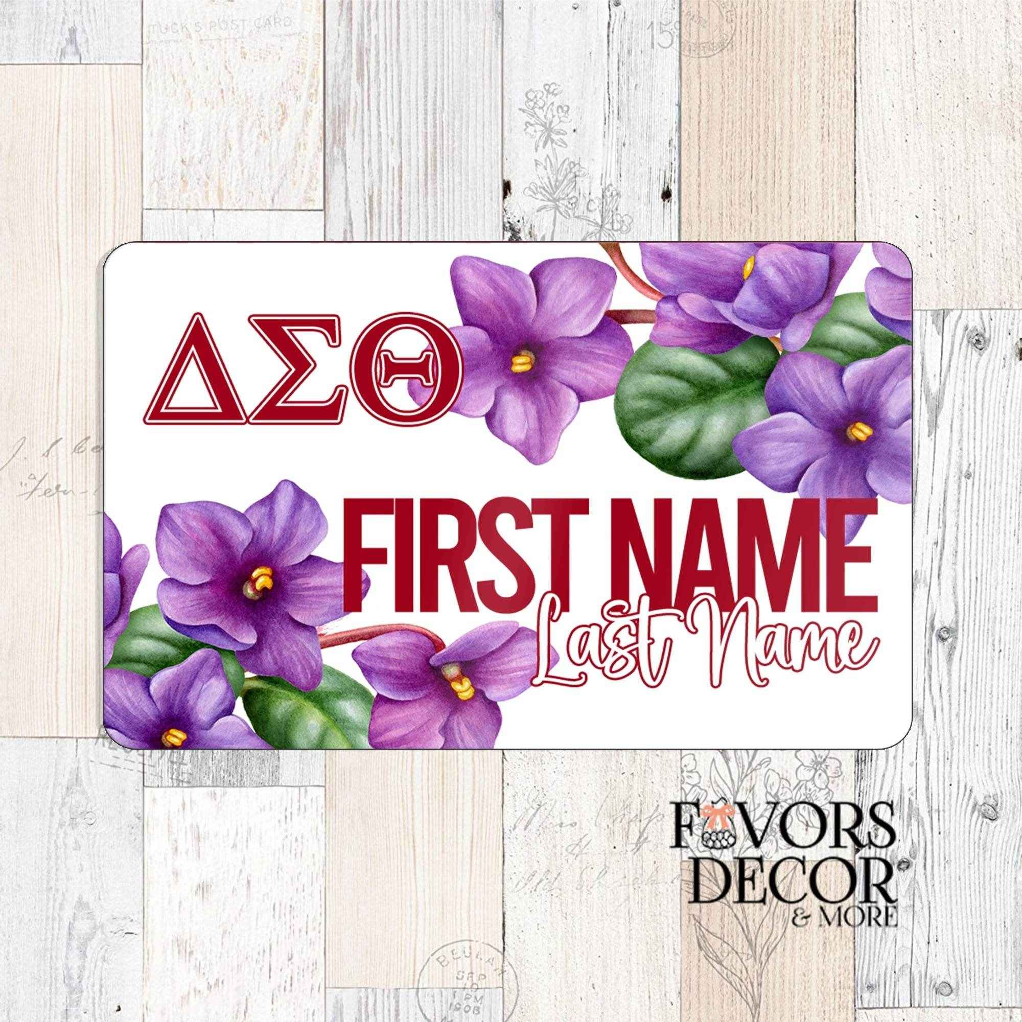 Name Badge | Delta Sigma Theta - Design V Personalized - Favors Decor and More