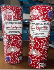 Tumbler - Delta Sigma Theta | Composition Notebook and Stickers Personalized - Favors Decor and More
