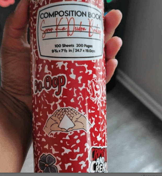 Tumbler - Delta Sigma Theta | Composition Notebook and Stickers Personalized - Favors Decor and More