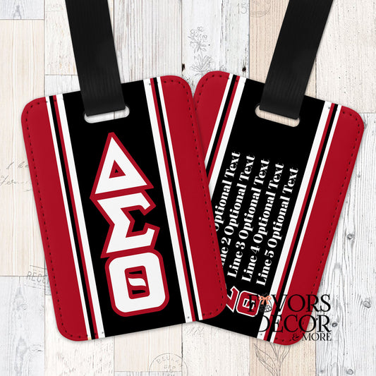 Delta Preppy Stripes Personalized Luggage Tag