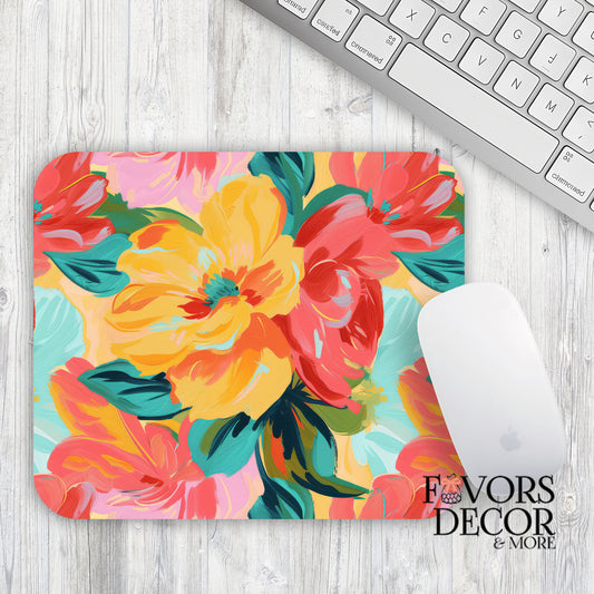 Abstract Blossom Mouse Pad | Favors Decor and More