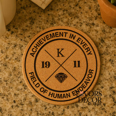 Coasters - Kappa Alpha Psi |  Round Cork Fraternity Achievement Motto Coaster
