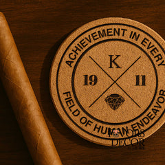 Coasters - Kappa Alpha Psi |  Round Cork Fraternity Achievement Motto Coaster
