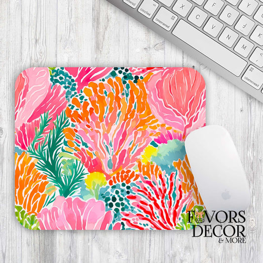 Mouse Pad - Preppy Surfside Coral Reef