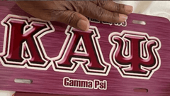 License Plate | Kappa Alpha Psi - Personalized Greek Letters - Favors Decor and More