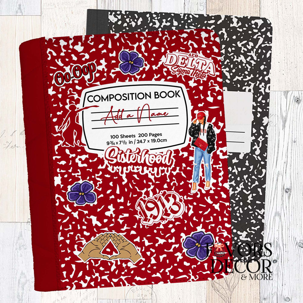 Composition Notebook Cover - Delta Sigma Theta® | Fabric Cover
