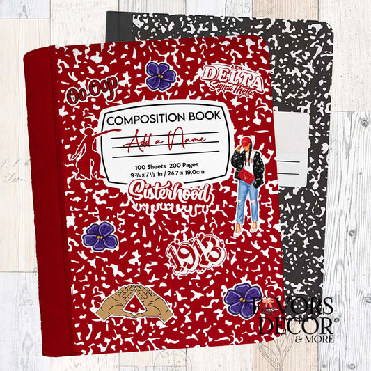 Composition Notebook Cover - Delta Sigma Theta® | Fabric Cover