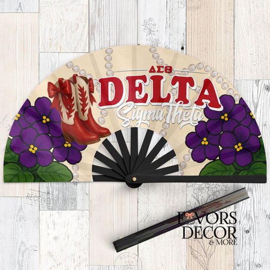 African Violets Boots on the Ground Fan | Favors Decor and More, LLC