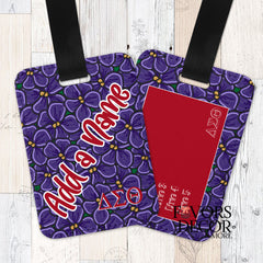 Luggage Tag - Delta Sigma Theta | African Violets Cluster Personalized