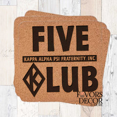 Coasters - Kappa Alpha Psi | Line Number Klub Cork Coasters