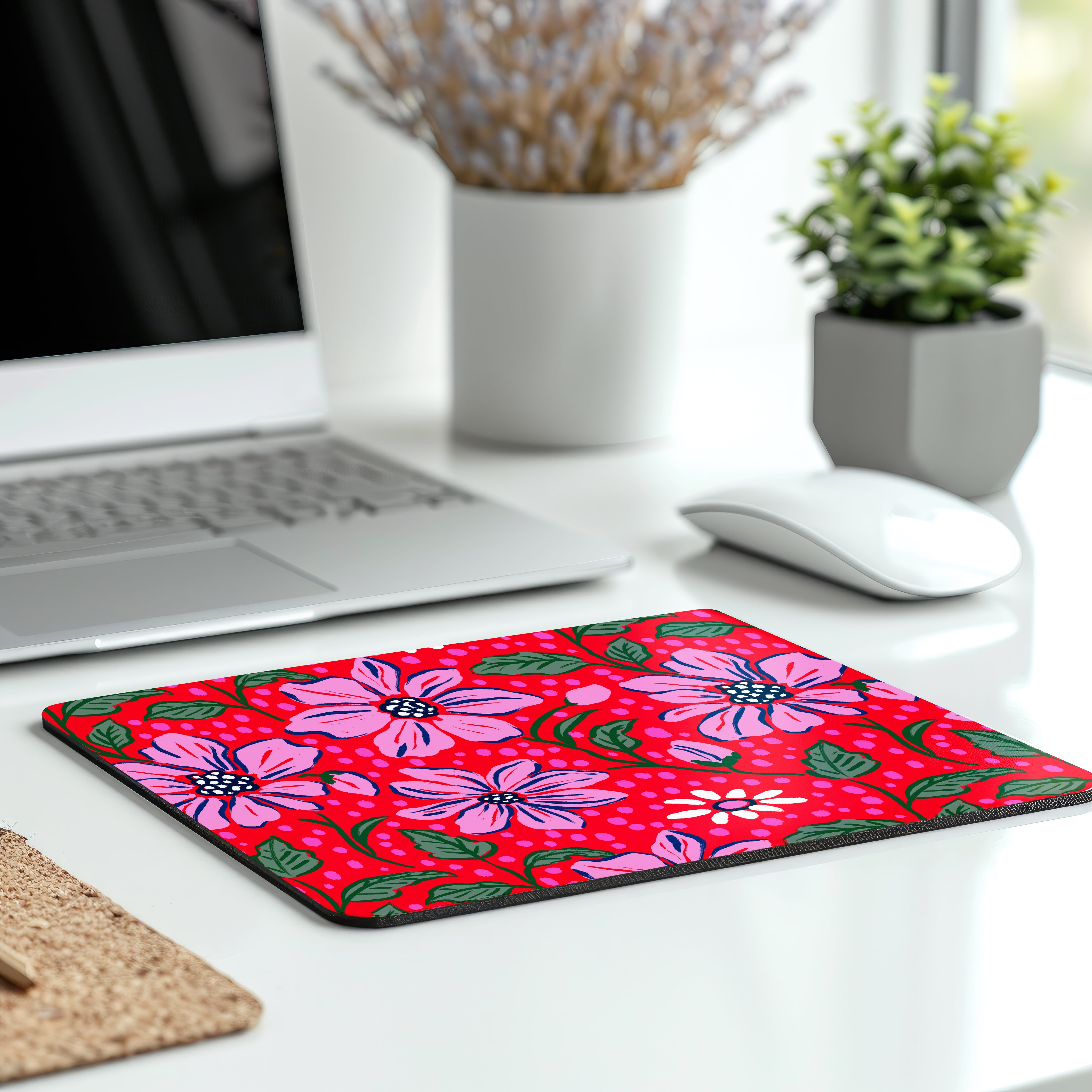 Garden Petals Mouse Pad Desktop View