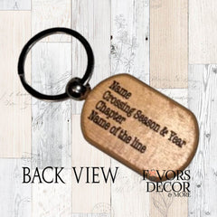 Keychain - Kappa Alpha Psi | Custom Engraved Wooden Fraternity Keychain