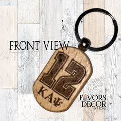 Keychain - Kappa Alpha Psi | Custom Engraved Wooden Fraternity Keychain
