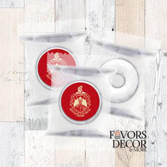 Labels - Mint Candy, Chocolate Kisses | Delta Sigma Theta Shield 88 per sheet